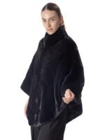 Black Mink Fur Cape