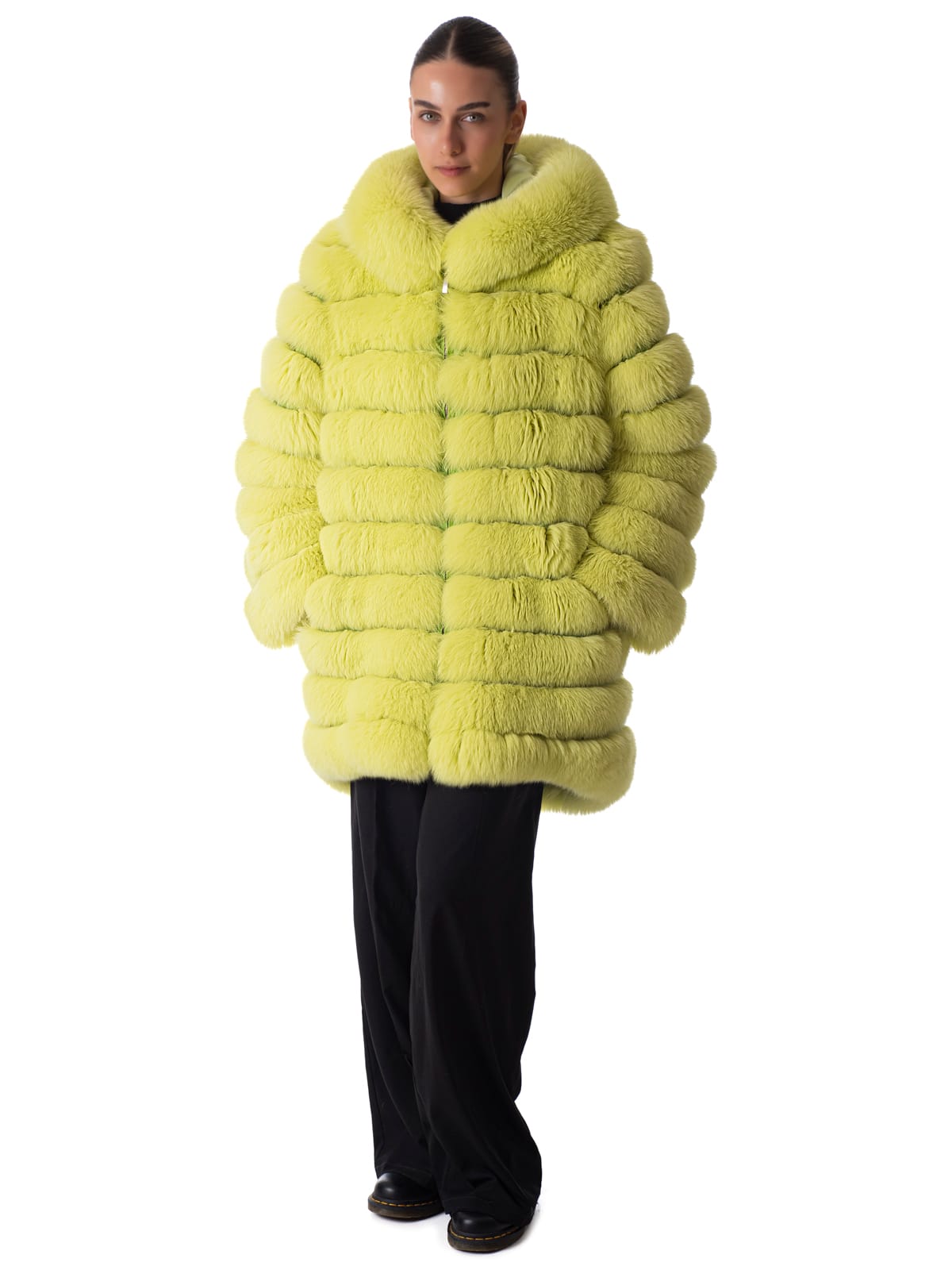 a00577 Luxury Fox Fur Coat