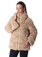Palomino Mink Fur Jacket with Hood – Handmade in Greece